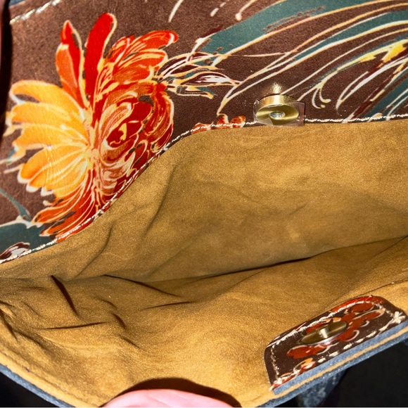 Crossbody and Wallet, Patricia Nash Vintage Italian Pheasant Bronze NWT - Picture 12 of 16